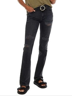 Frame le mini black high rise boot cut jeans